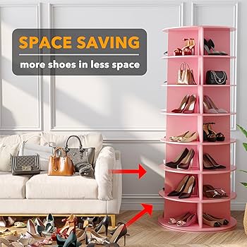 Susan‼️ Amazon.com: SpaceAid 7 Tier Rotating Shoe Rack Tower